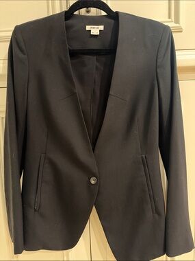 Helmut Lang Black Single-Button Tailored Blazer